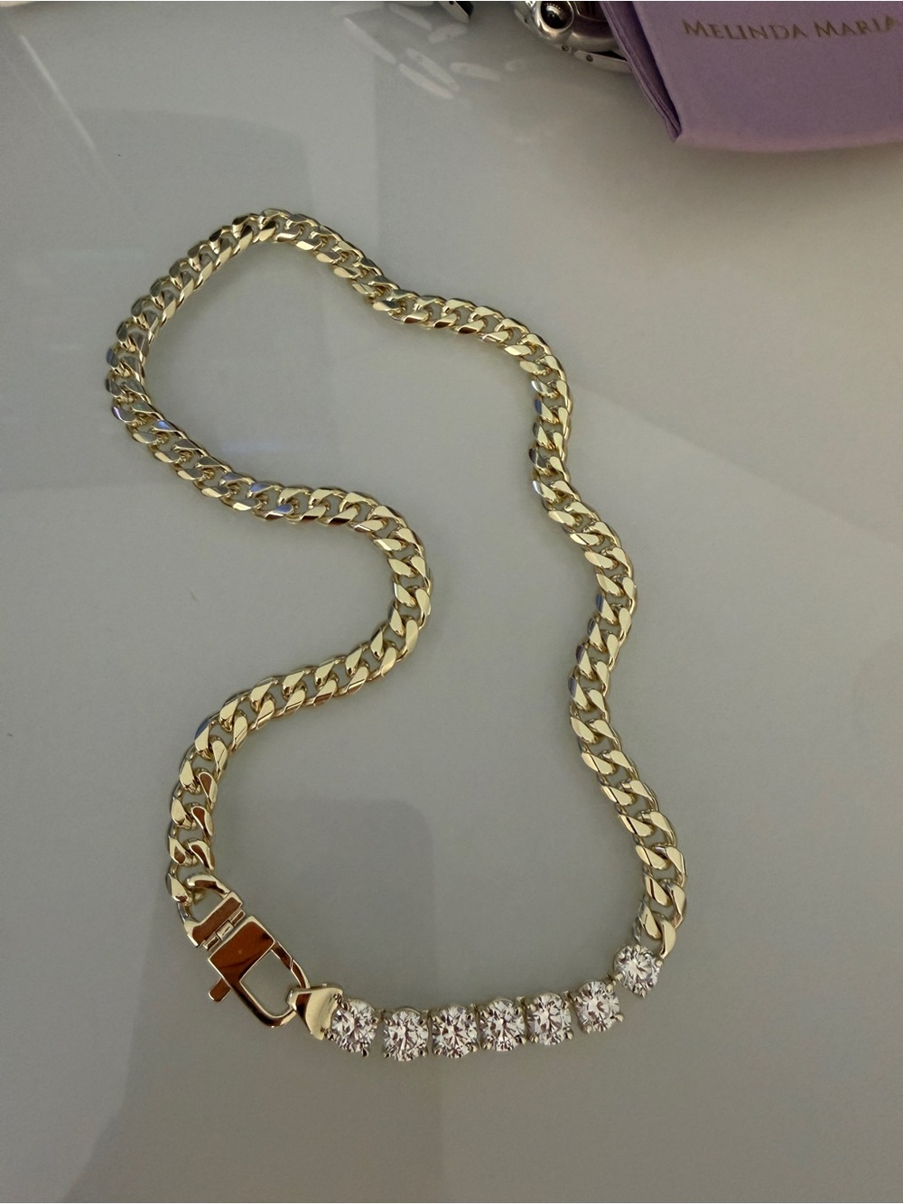 Melinda Maria Julien loves diamonds necklace 6.8 mm